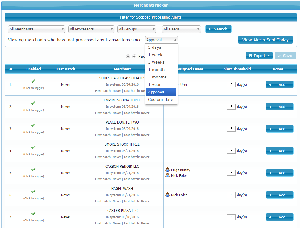 MerchantTracker