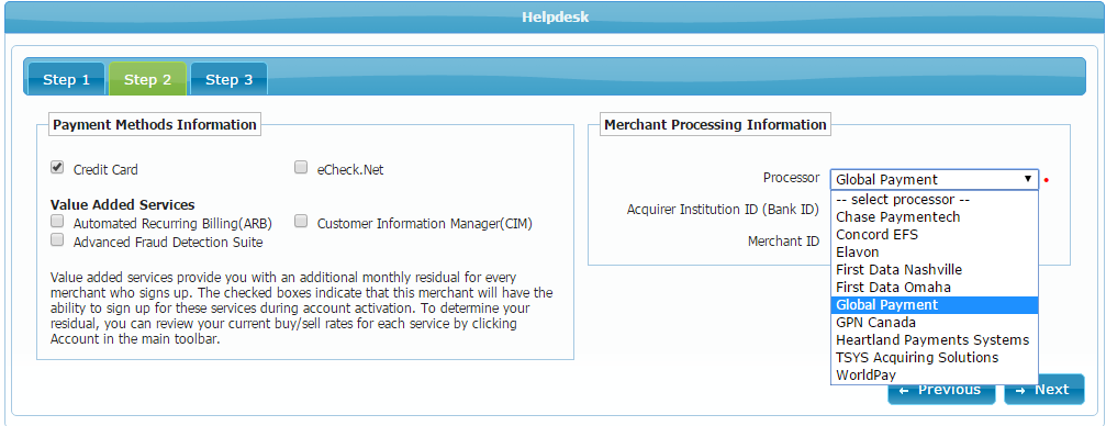 Authorize.net Step 2