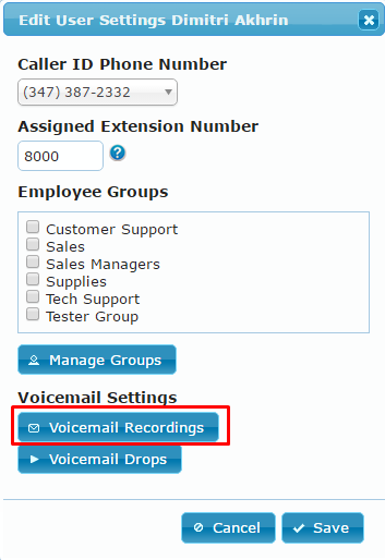 Manage Voicemail Schedules