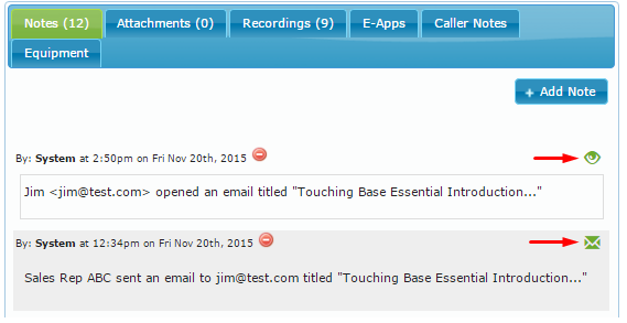 Opened Email Tracking Icons