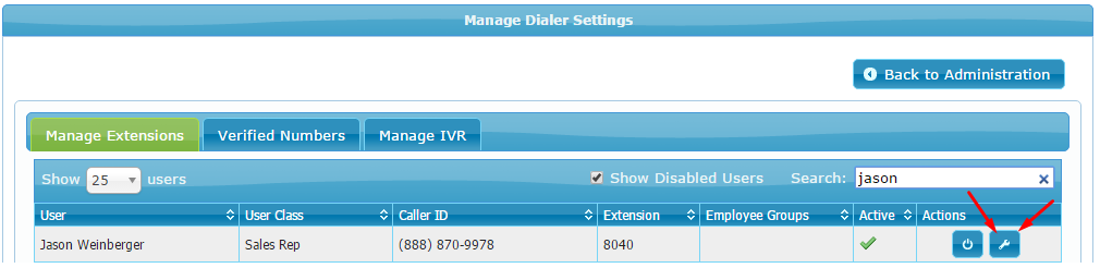 Dialer Settings